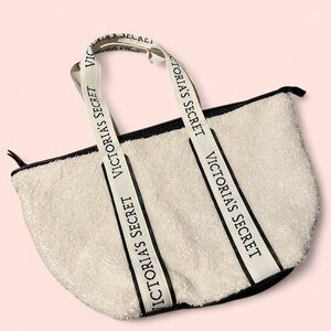 Victoria's Secret Cream Tote with Black Accents